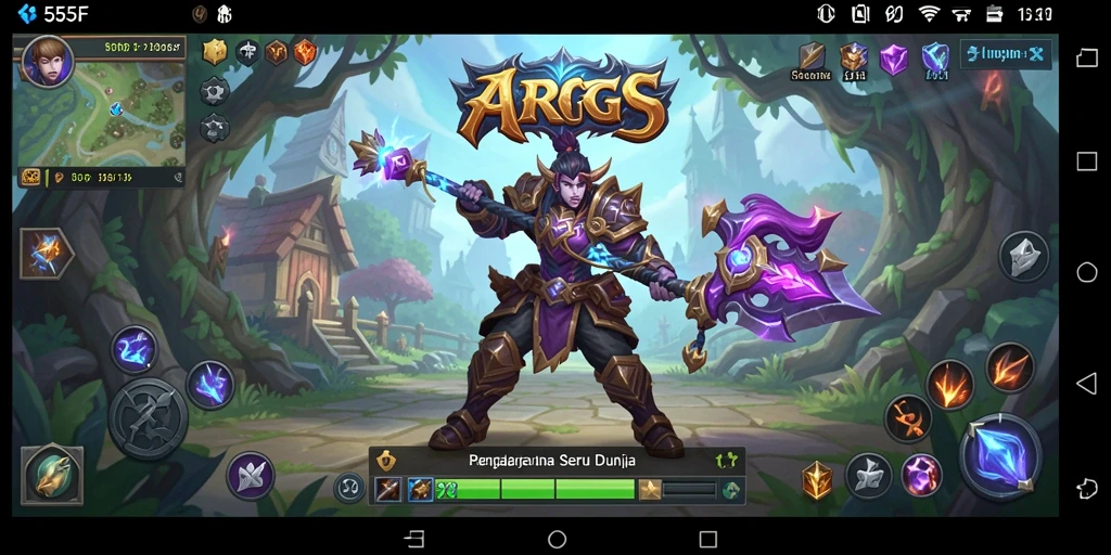 Tampilan screenshot permainan ARPG 555F yang mengesankan.