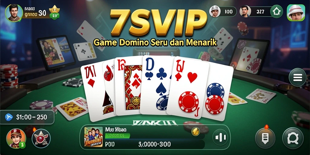 Screenshot gameplay 7SVIP yang menampilkan aksi domino seru.