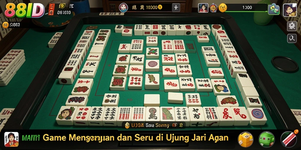 Screenshot utama 88ID menampilkan momen seru dalam permainan Mahjong.