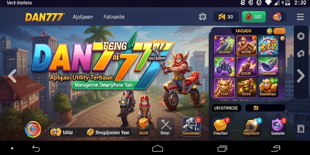 Screenshot utama aplikasi DAN777 menunjukkan antarmuka yang sederhana dan fungsional.