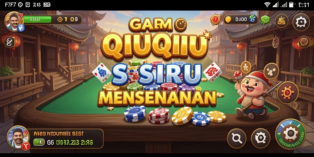 Screenshot menunjukkan gameplay seru dalam F7F7 QiuQiu.