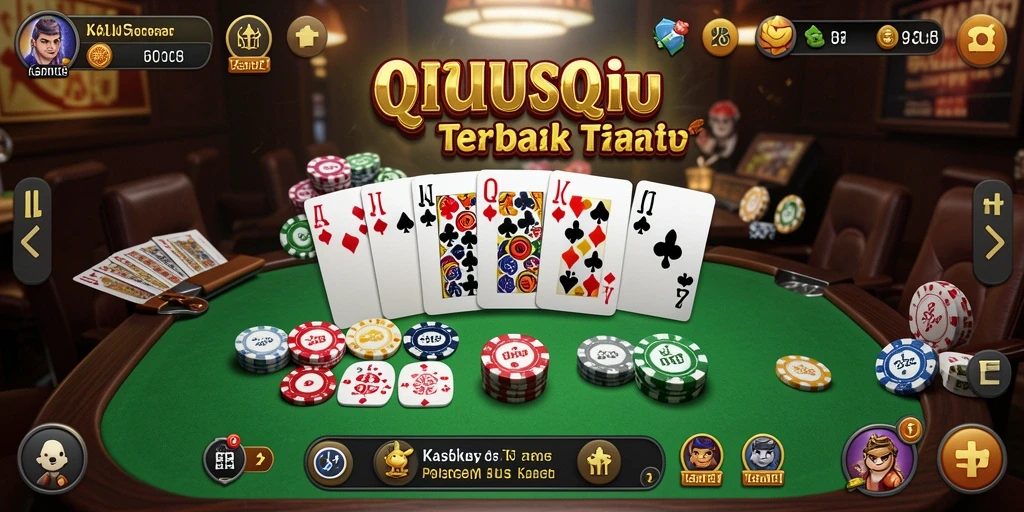 Screenshot gameplay KASKUSTOTO yang menampilkan keseruan permainan QiuQiu.