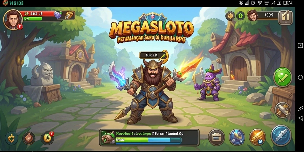 Tampilan menarik dari gameplay RPG di MEGASLOTO.