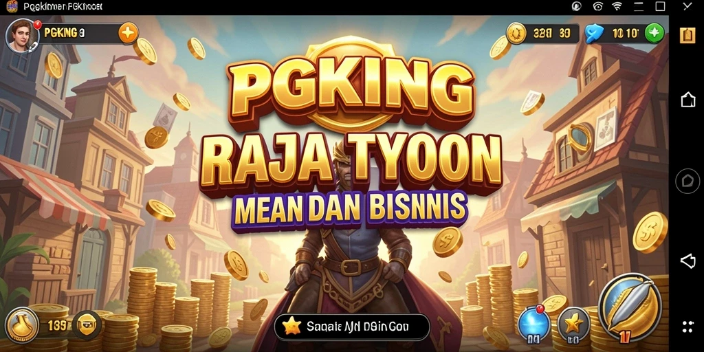 Screenshot gameplay PGKING menampilkan pengelolaan bisnis yang seru.